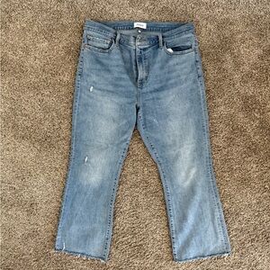 Pistola Lennon High Waist Raw Hem Cropped Jeans